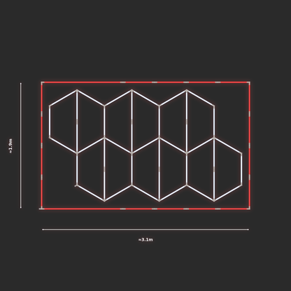 ULTRABEAM LED Light Kit Hex Vertical 2.9x1.7m 234W — Red