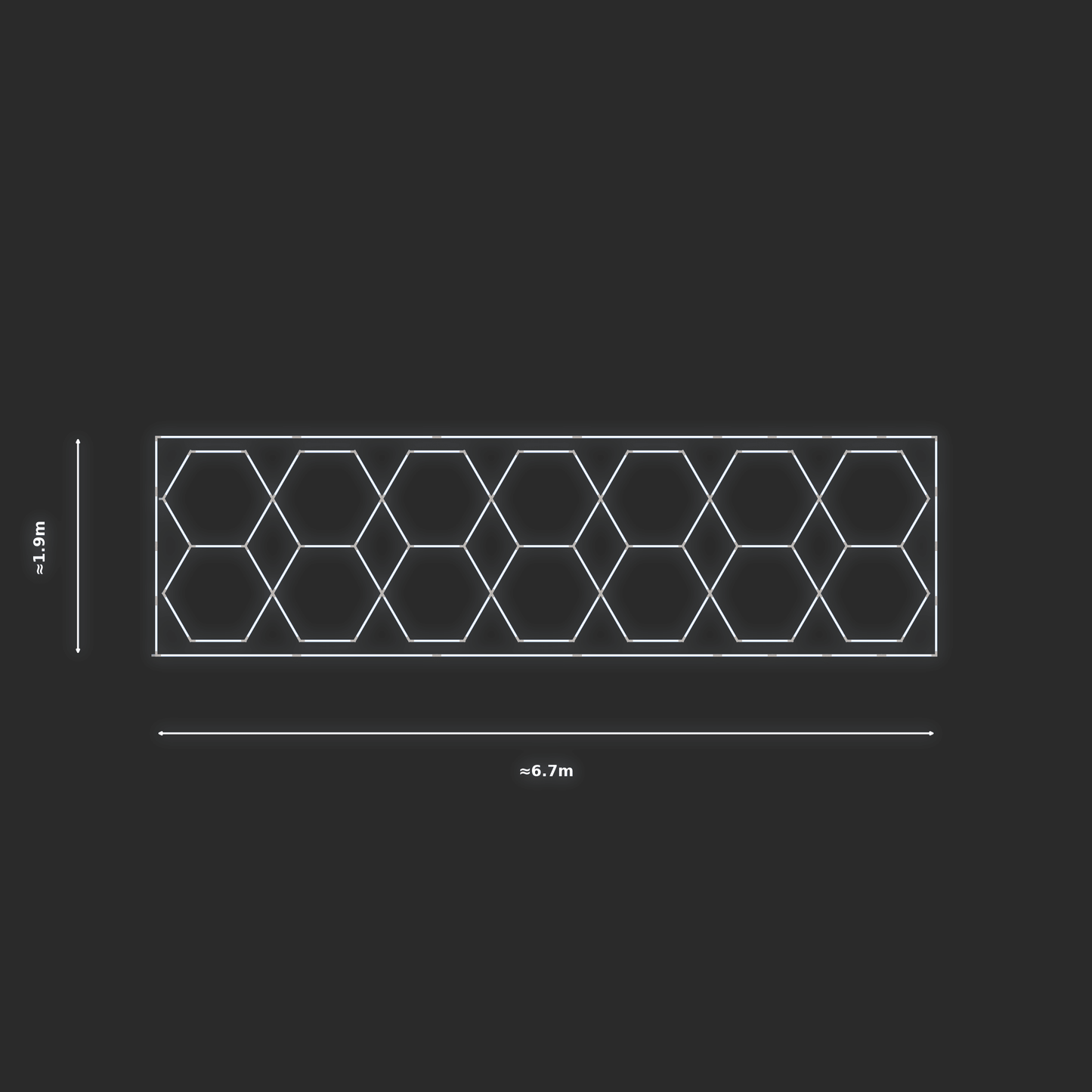ULTRABEAM LED Light Kit Hex Parallel 1.7x6.6m 462W — Cool White