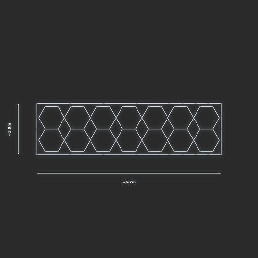 ULTRABEAM LED Light Kit Hex Parallel 1.7x6.6m 462W — Cool White