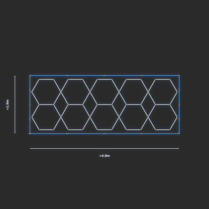 ULTRABEAM LED Light Kit Hex Parallel 1.7x4.7m 330W — Blue