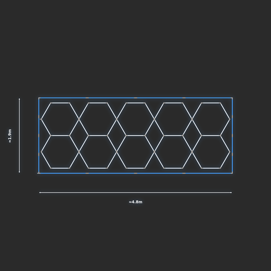 ULTRABEAM LED Light Kit Hex Parallel 1.7x4.7m 330W — Blue