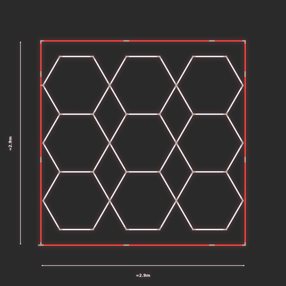 ULTRABEAM LED Light Kit Hex Parallel 2.5x2.8m 288W — Red