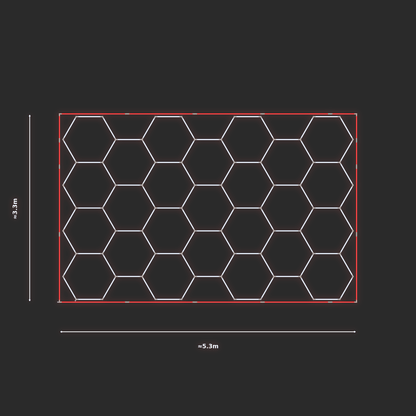 ULTRABEAM LED Light Kit Hex Classic 5.2x3.3m 576W — Red
