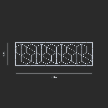 ULTRABEAM LED Light Kit Hex Alternating 6.1x1.7m 522W — Cool White