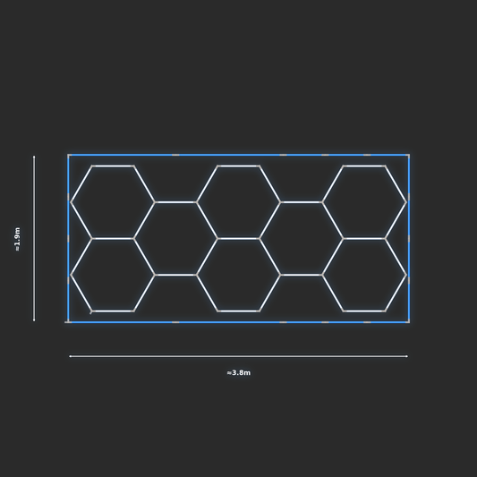 ULTRABEAM LED Light Kit Hex Classic 3.8x1.7m 222W — Blue