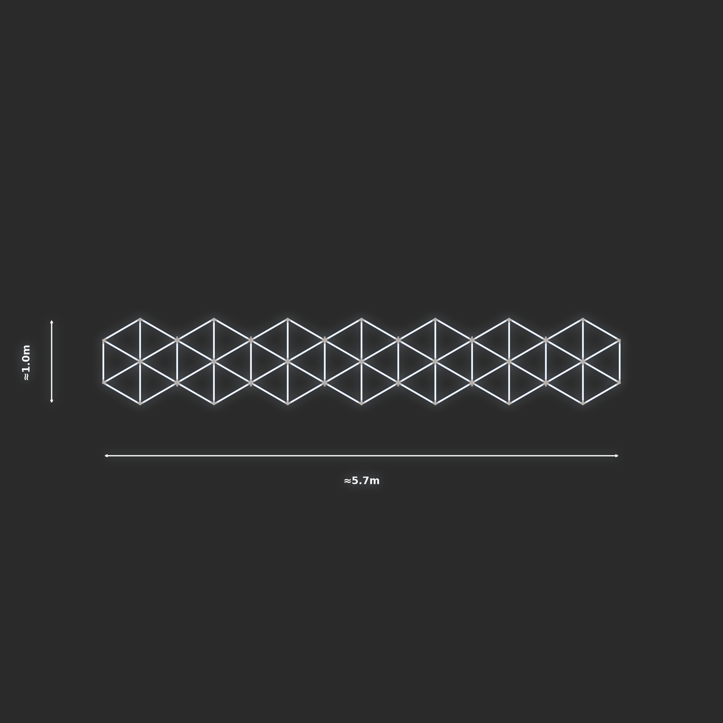 ULTRABEAM LED Light Kit Hex Subdivided 5.7x1m 468W — None