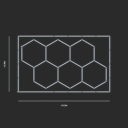 ULTRABEAM LED Light Kit Hex Classic 1.7x2.9m 162W — Cool White