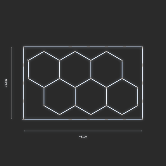 ULTRABEAM LED Light Kit Hex Classic 1.7x2.9m 162W — Cool White
