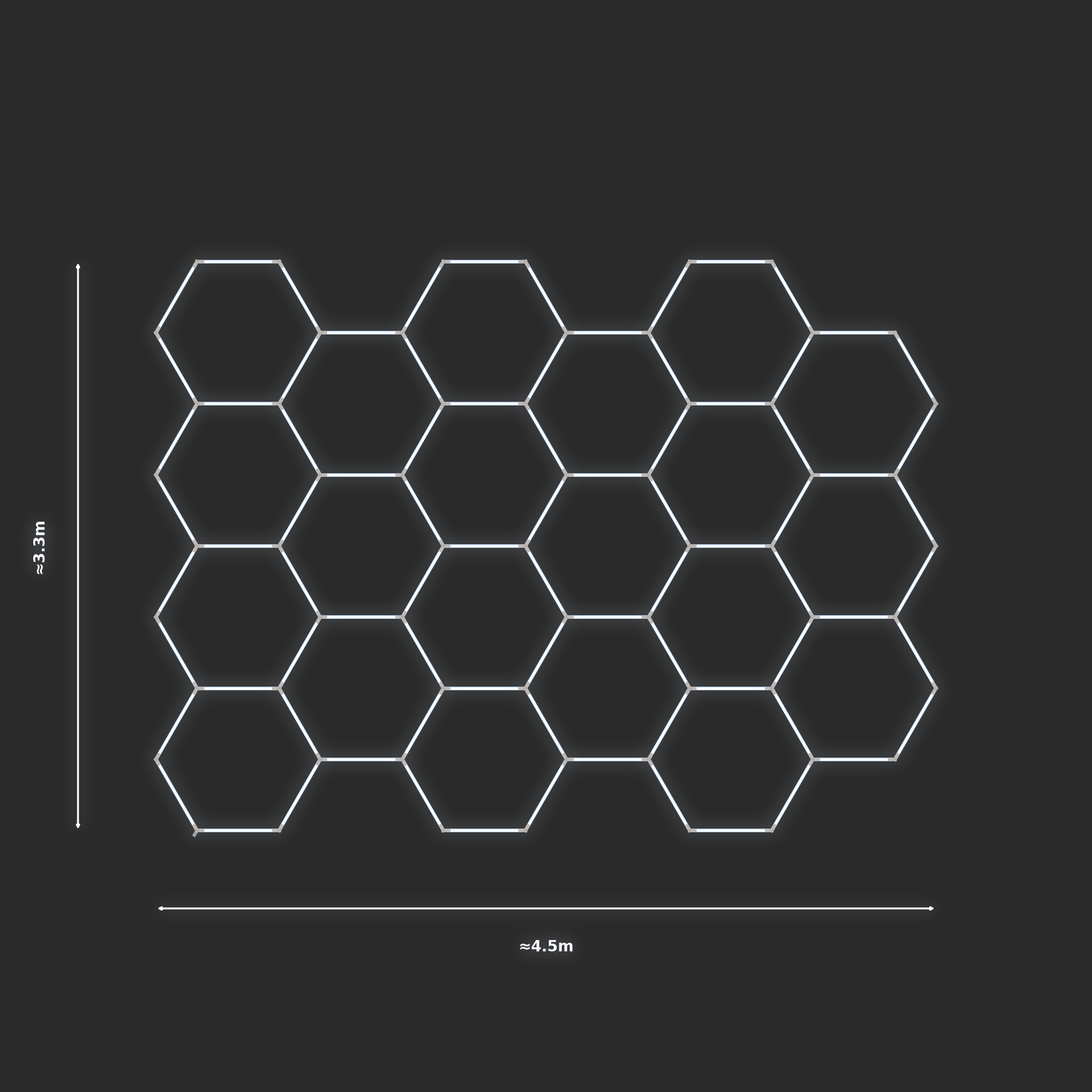 ULTRABEAM LED Light Kit Hex Classic 4.5x3.3m 486W — None