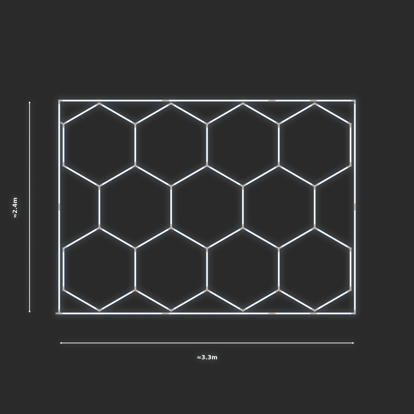 ULTRABEAM LED Light Kit Hex Classic 2.4x3.3m 276W — Cool White