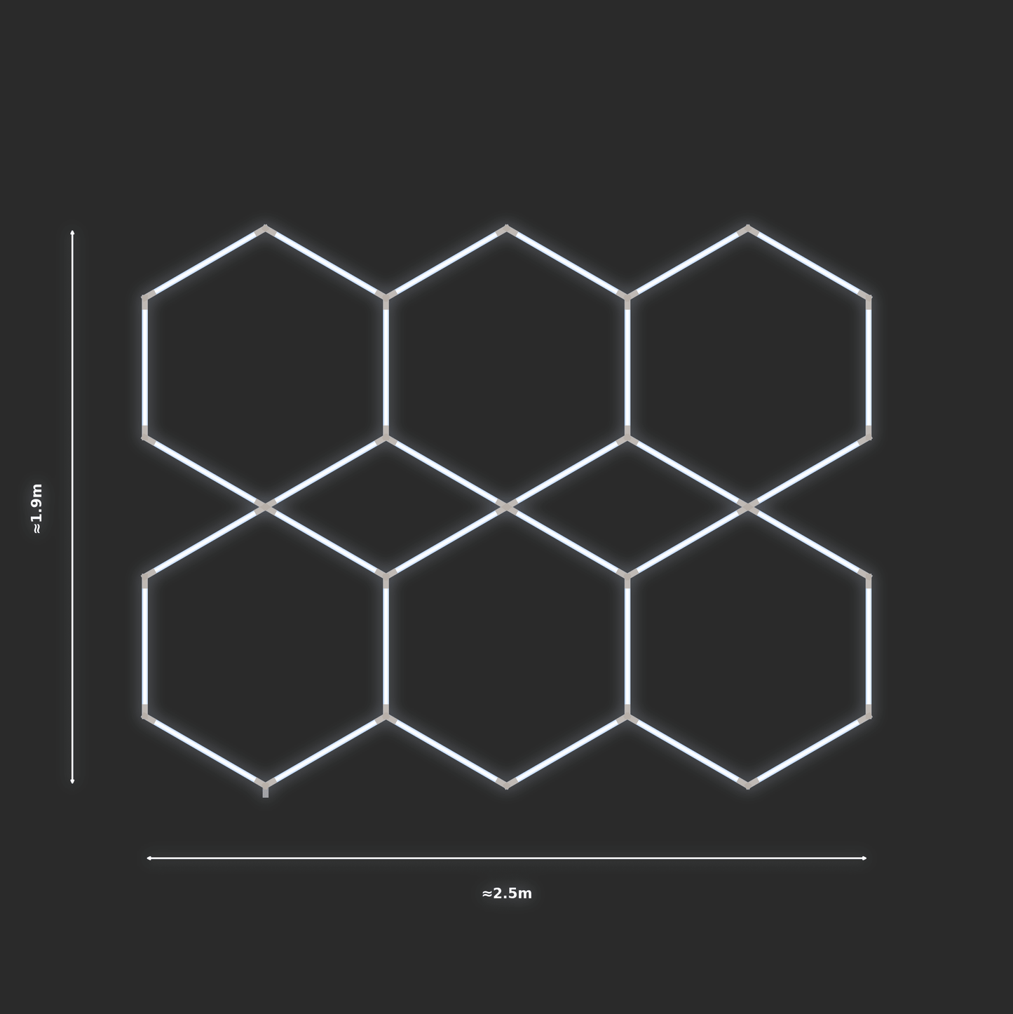 ULTRABEAM LED Light Kit Hex Parallel 2.5x1.9m 192W — None