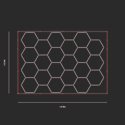 ULTRABEAM LED Light Kit Hex Classic 4.5x3.3m 486W — Red