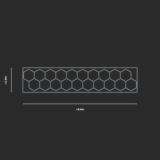 ULTRABEAM LED Light Kit Hex Classic 1.7x8.6m 498W — Cool White