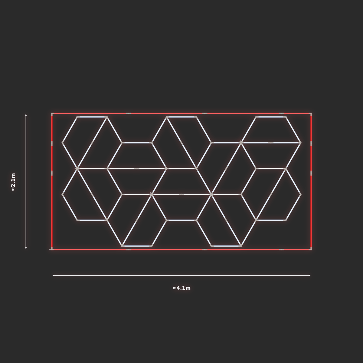 ULTRABEAM LED Light Kit Hex Rotating 2.1x3.8m 378W — Red
