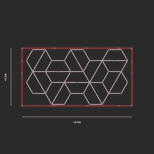 ULTRABEAM LED Light Kit Hex Rotating 2.1x3.8m 378W — Red