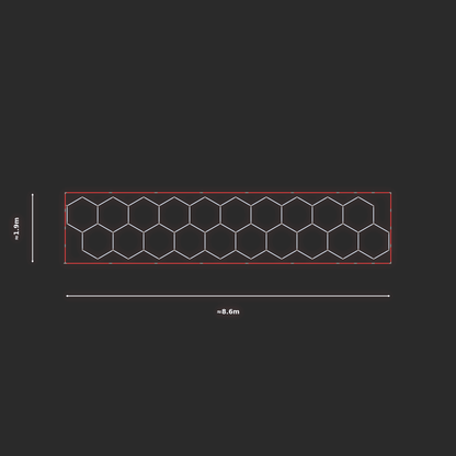 ULTRABEAM LED Light Kit Hex Classic 1.7x8.6m 498W — Red