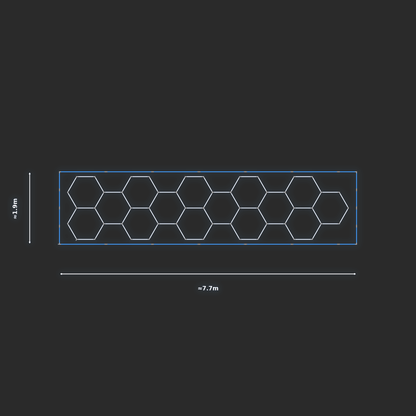 ULTRABEAM LED Light Kit Hex Classic 7.3x1.7m 402W — Blue