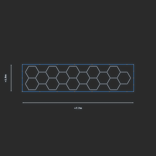 ULTRABEAM LED Light Kit Hex Classic 7.3x1.7m 402W — Blue