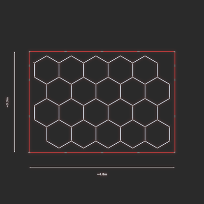 ULTRABEAM LED Light Kit Hex Classic 3.1x4.5m 462W — Red