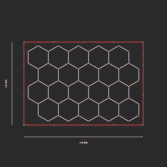 ULTRABEAM LED Light Kit Hex Classic 3.1x4.5m 462W — Red