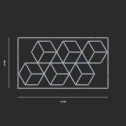 ULTRABEAM LED Light Kit Diamond Rhombus 1.7x3.3m 324W — Cool White