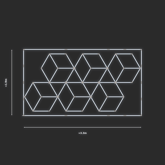 ULTRABEAM LED Light Kit Diamond Rhombus 1.7x3.3m 324W — Cool White