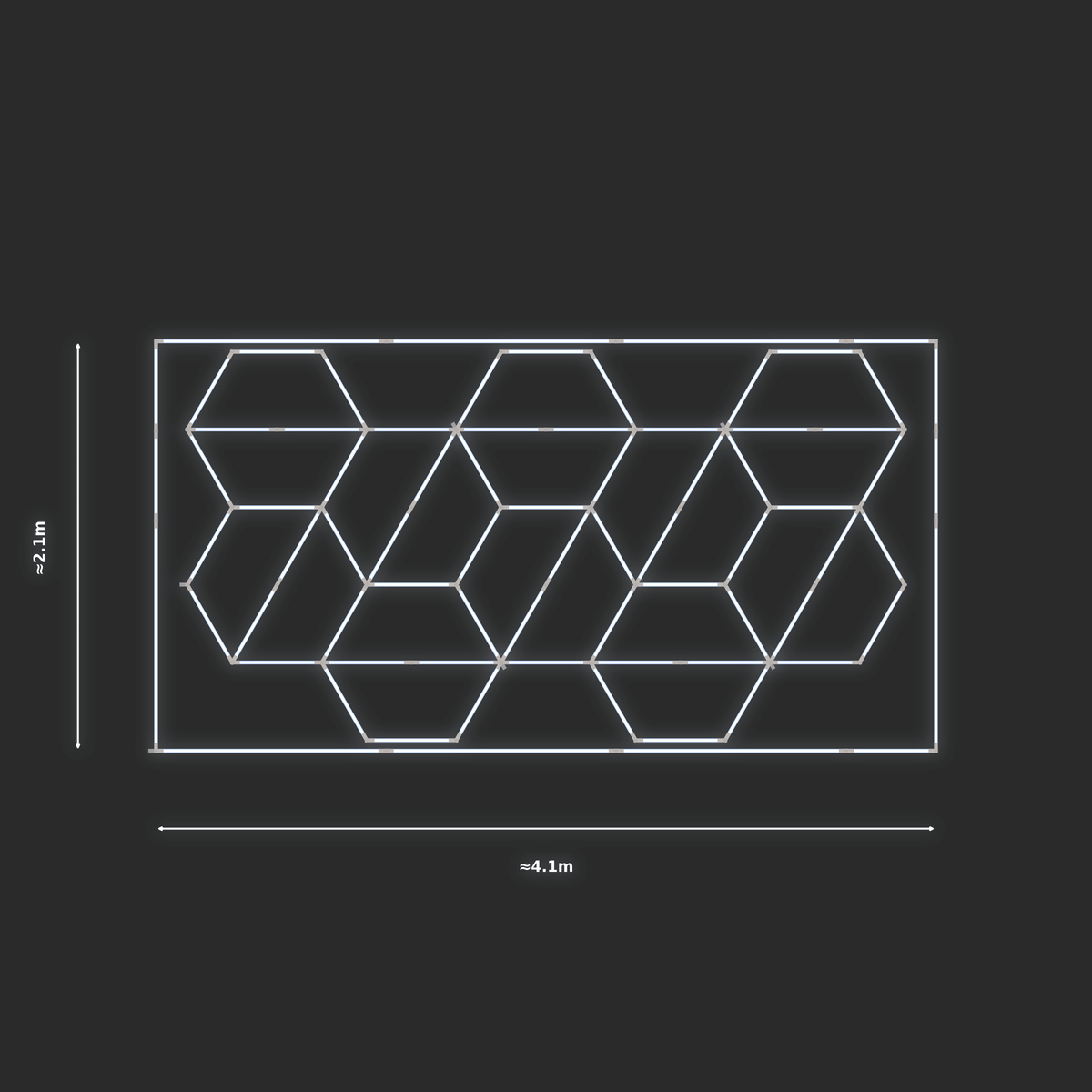 ULTRABEAM LED Light Kit Hex Alternating 2.1x3.8m 378W — Cool White