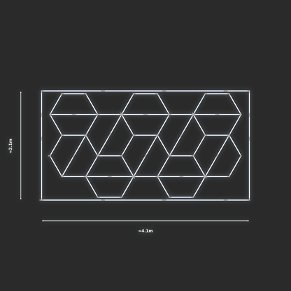 ULTRABEAM LED Light Kit Hex Alternating 2.1x3.8m 378W — Cool White