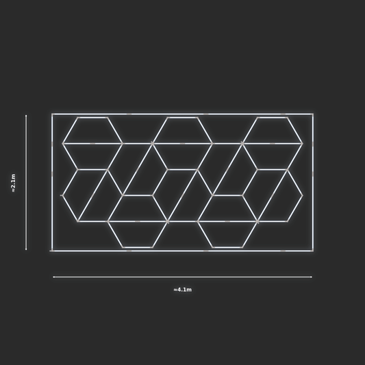 ULTRABEAM LED Light Kit Hex Alternating 2.1x3.8m 378W — Cool White