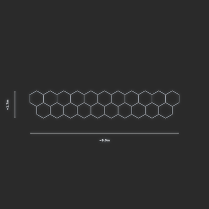 ULTRABEAM LED Light Kit Hex Classic 1.7x9m 522W — None
