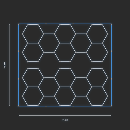 ULTRABEAM LED Light Kit Hex Classic 3.8x1.7m 222W (Pack of 2) — Blue, 2-pack