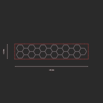 ULTRABEAM LED Light Kit Hex Classic 8.7x1.7m 480W — Red