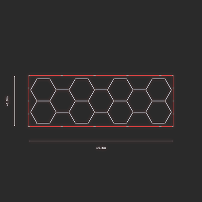 ULTRABEAM LED Light Kit Hex Classic 5.2x1.7m 300W — Red