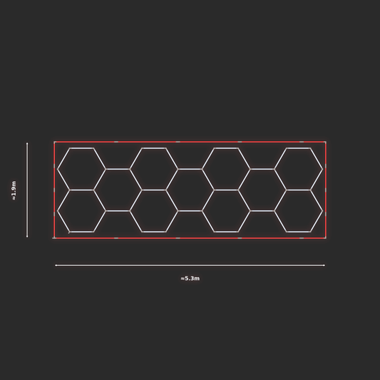 ULTRABEAM LED Light Kit Hex Classic 5.2x1.7m 300W — Red
