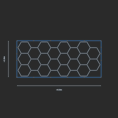 ULTRABEAM LED Light Kit Hex Classic 5.9x2.5m 480W — Blue