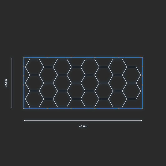 ULTRABEAM LED Light Kit Hex Classic 5.9x2.5m 480W — Blue