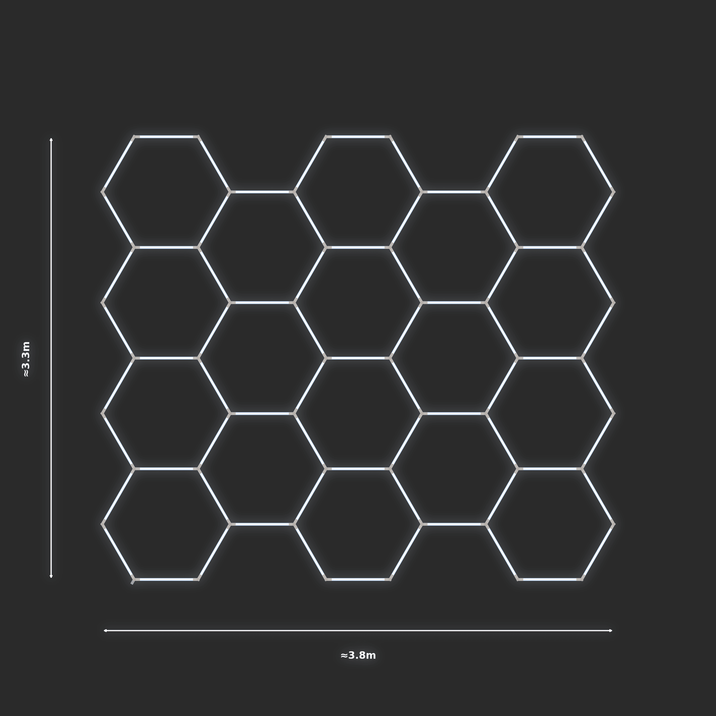 ULTRABEAM LED Light Kit Hex Classic 3.8x3.3m 426W — None