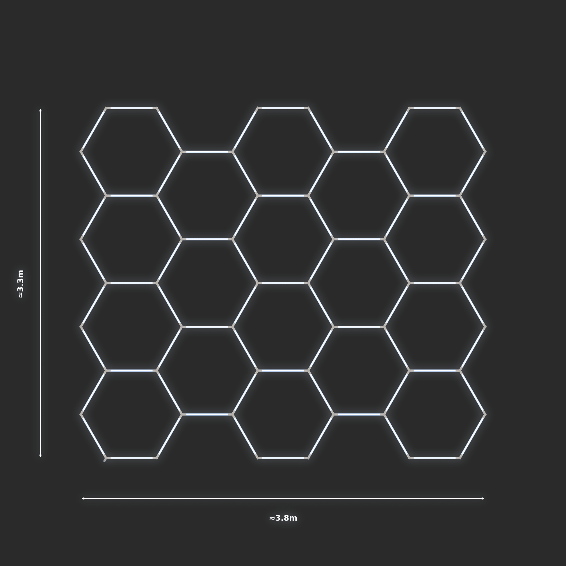 ULTRABEAM LED Light Kit Hex Classic 3.8x3.3m 426W — None