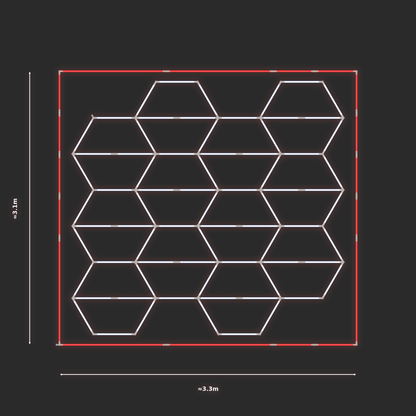 ULTRABEAM LED Light Kit Hex Vertical 2.9x3.1m 438W — Red