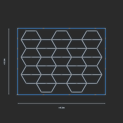 ULTRABEAM LED Light Kit Hex Vertical 2.9x3.8m 540W — Blue