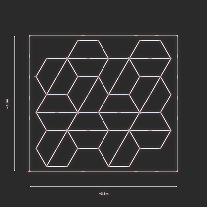 ULTRABEAM LED Light Kit Hex Alternating 2.9x3.1m 438W — Red