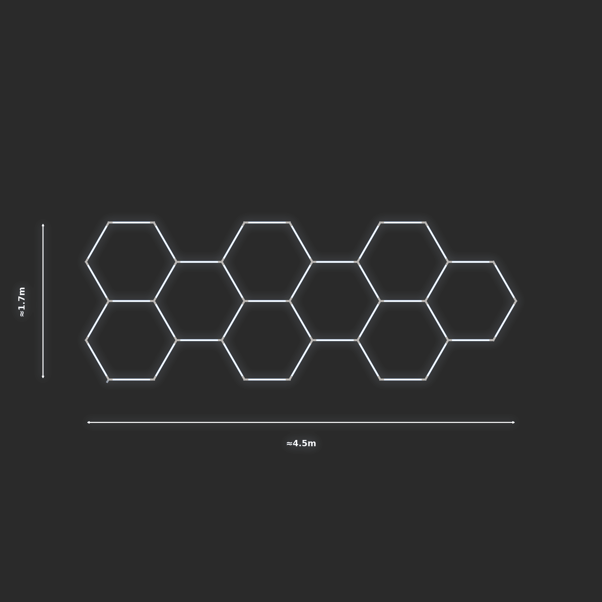 ULTRABEAM LED Light Kit Hex Classic 4.5x1.7m 246W — None