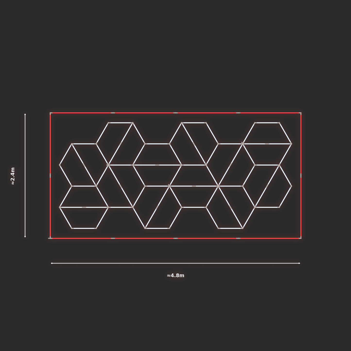 ULTRABEAM LED Light Kit Hex Rotating 2.1x4.5m 450W — Red