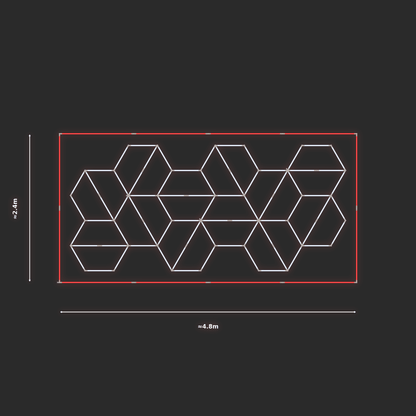 ULTRABEAM LED Light Kit Hex Rotating 2.1x4.5m 450W — Red