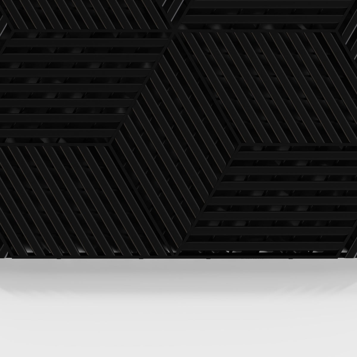 ULTRACUBE tile in Jet Black: the cube-pattern face from above