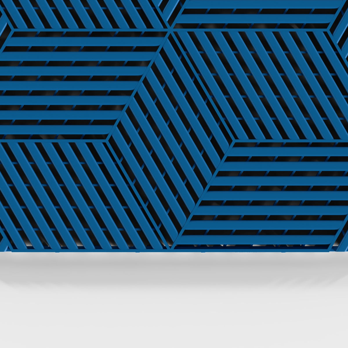 ULTRACUBE tile in Riviera Blue: the cube-pattern face from above