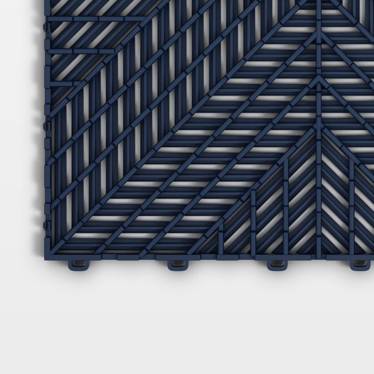 ULTRACORE tile in Night Blue: one corner of the underside