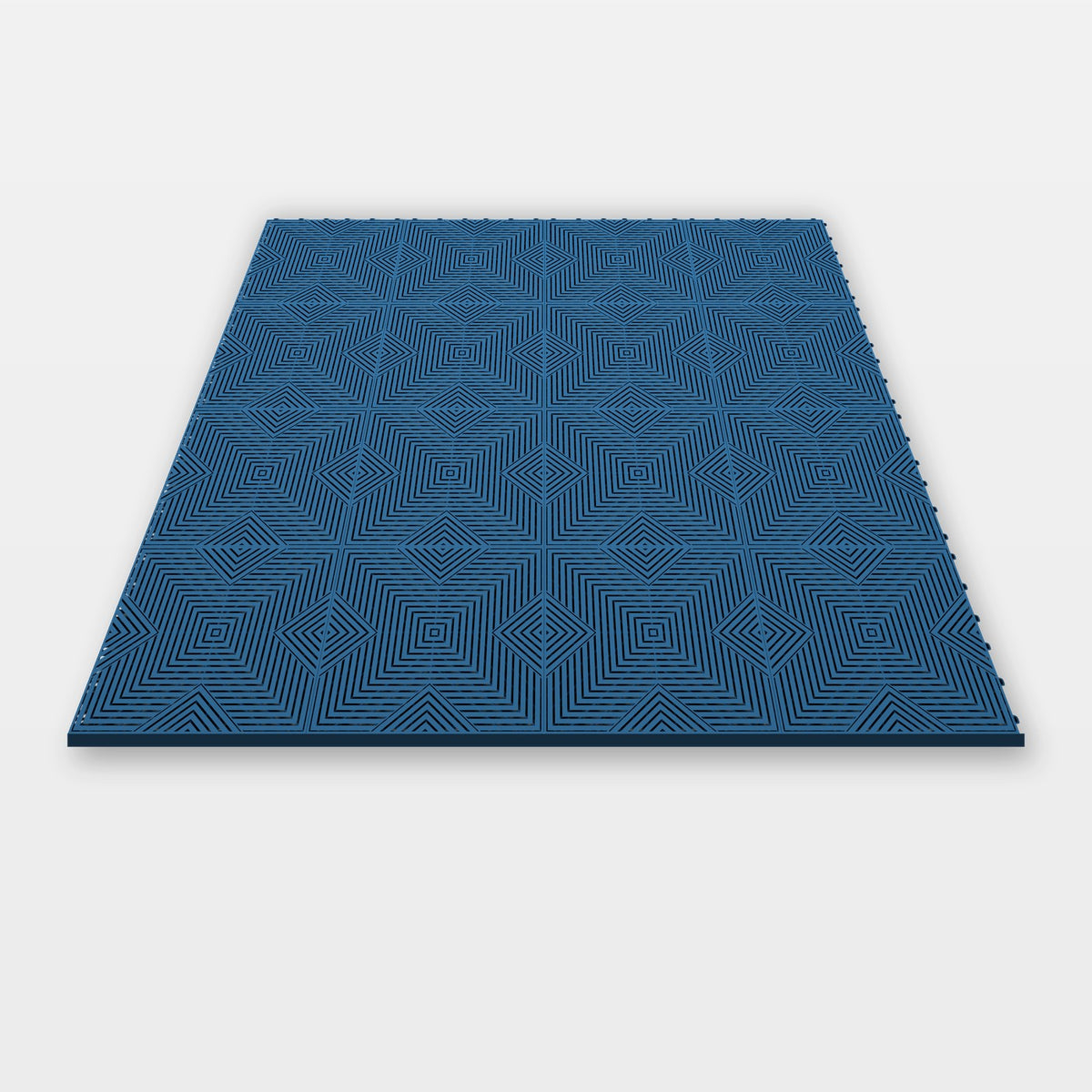 Sixteen ULTRACORE tiles in Aero Blue clicked together, 1.6 m wide