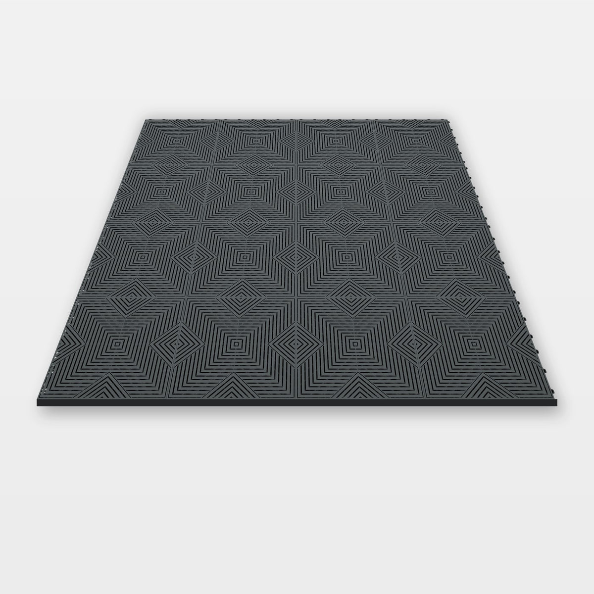 Sixteen ULTRACORE tiles in Space Grey clicked together, 1.6 m wide