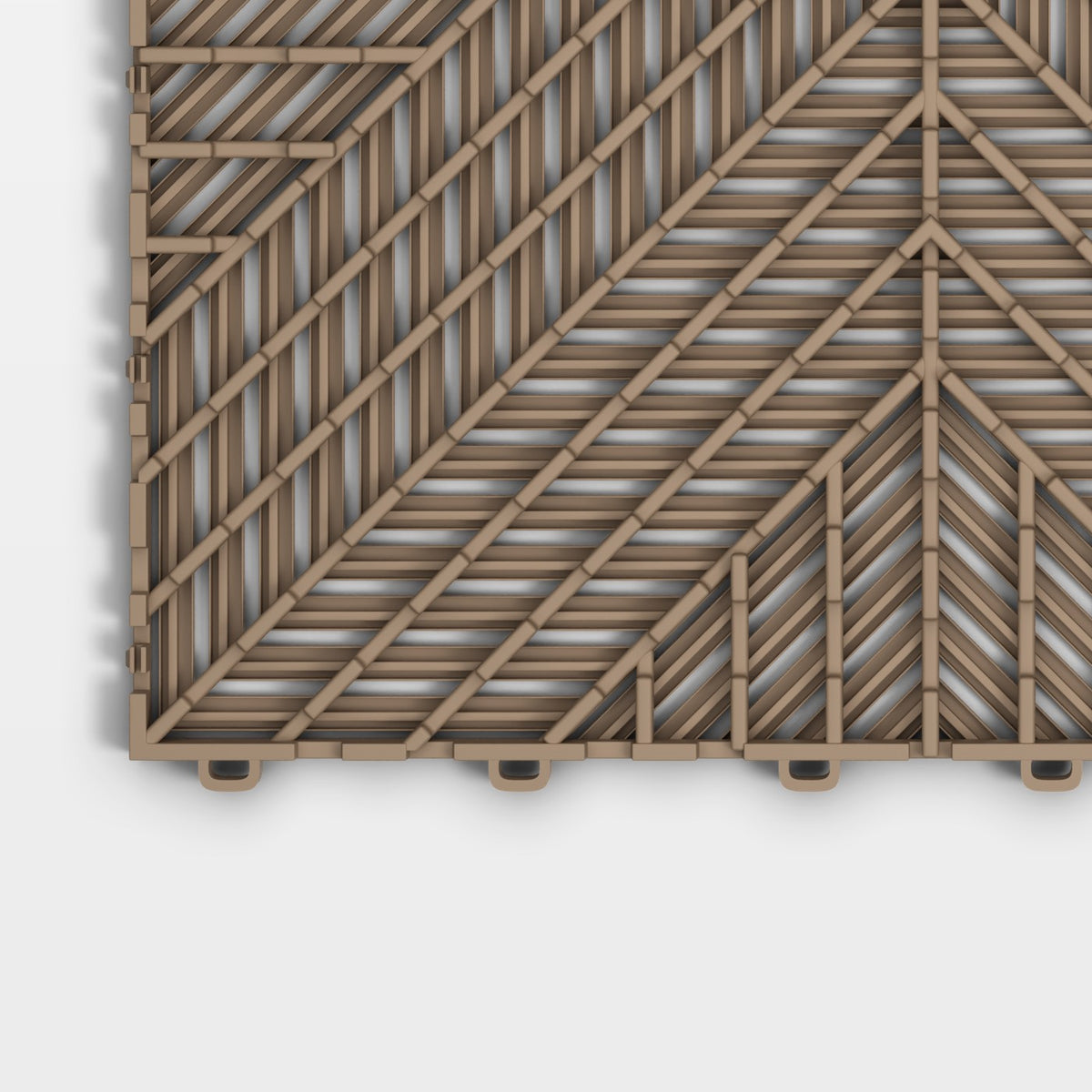 ULTRACORE tile in Stone Beige: one corner of the underside